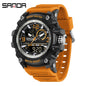SANDA 3367 Men's Electronic Watch Large Dial Multi Functional Outdoor Waterproof Student Sports Electronic Watch