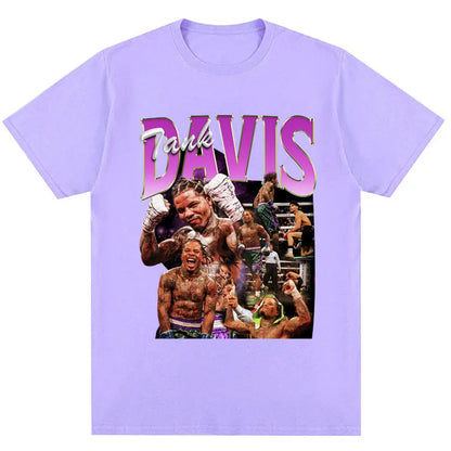 Tank Gervonta Davis Retro Tshirt Harajuku Fashion Sport Boxing Short Sleeve Cozy Cotton Oversized T-Shirts Streetwear Fans Gifts