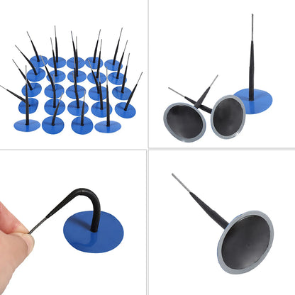 24Pcs/set Plug Patch Gum Car Motorcycle Truck Tyre Puncture Repair Tubeless Wired Mushroom Plug Patch Kit 4.5mm Car Repair Tool
