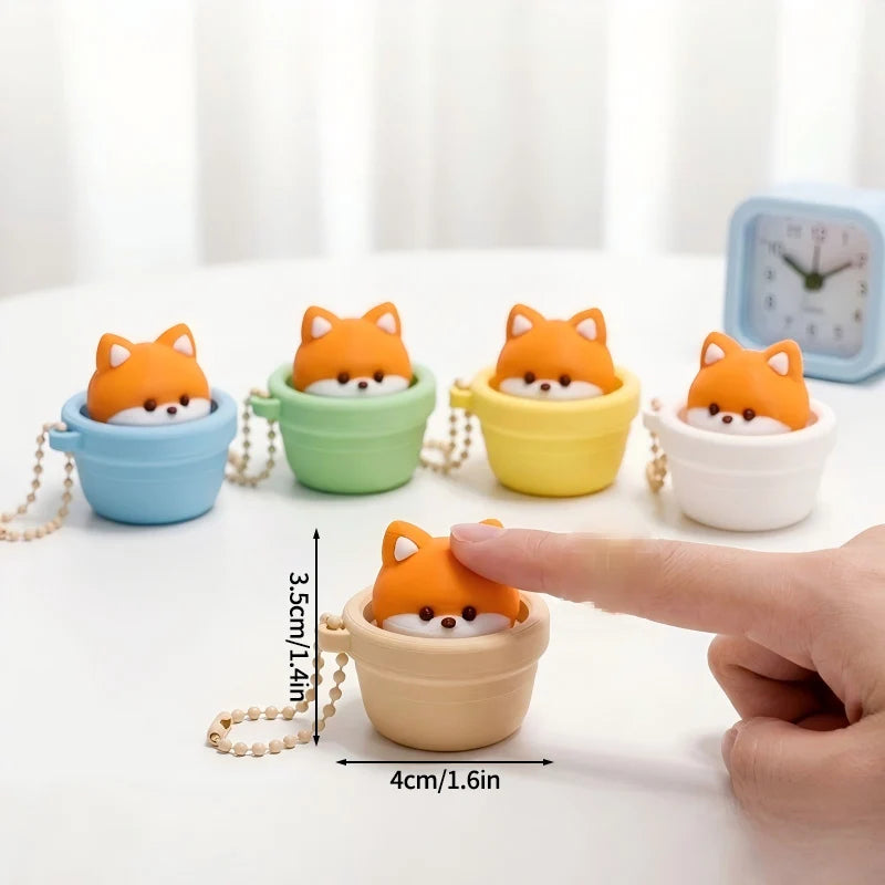 Turtle Keycap Keychain Cartoon Animals Keyboard Clicker Fidgets Click Anti-stress Pendant Charms Keyrings Birthday Gifts 키캡