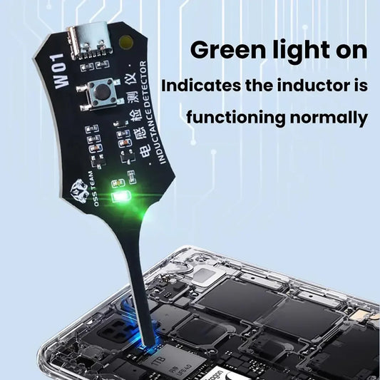 W01 Inductor Detector Tool Motherboard Coil Tester for phone motherboard Repair Electromagnetic Induction Quick Fault Check