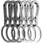 6Pcs Carabiner Clip Keychain Metal Carabiner Shape Key Ring Keyring Key Holder Clips Hook Holder Organizer for Car Keys Finder