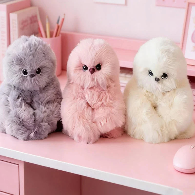 Turn Its Head Plush Shy Interactive Owl Can Sing Toy Set Cute And Adorable Pet Pendan Children's machine Toy MR Gift