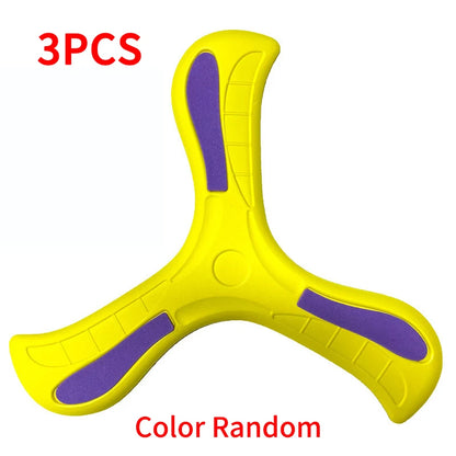 Children Boomerang Soft Three-leaf Cross Outdoor Toy Flying Disc Adult-kids Interactive Sports Toy for Puzzle Decompression Gift