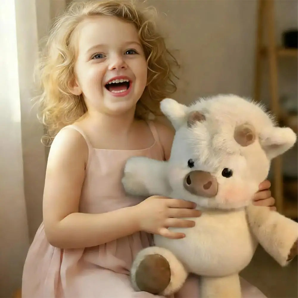 Soft Calf Pig Stuffed Animal Plush Toy Cute Animated Stuffed Animal Pillow Creative Running Pig Plush Toy Gift 17.7inch
