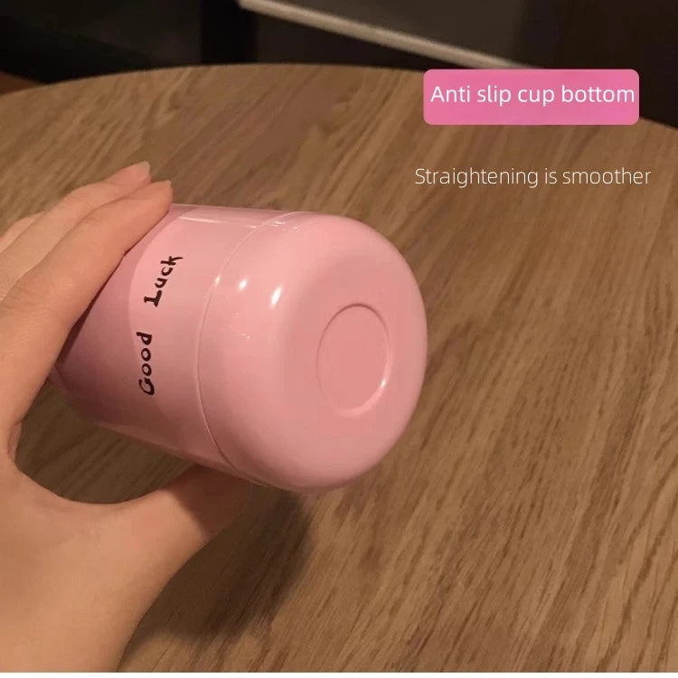 200/350ml Cute Mini Thermos Cup Stainless Steel Thermal Coffee Mug Portable Vacuum Flask Insulated Water Bottle with Button Lid