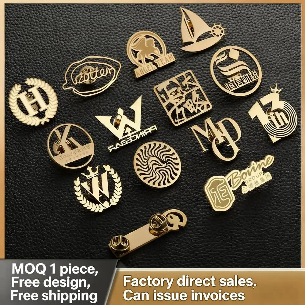 Custom patterned brooches, company badges, custom logo brooches, enjoy high discount offers in the wholesale field