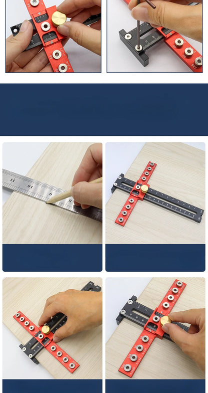 Handle Punching Locator Woodworking Newly Upgraded Adjustable Cabinet Door T-shaped Punch Cabinet Knobs Handles Pulls Tool