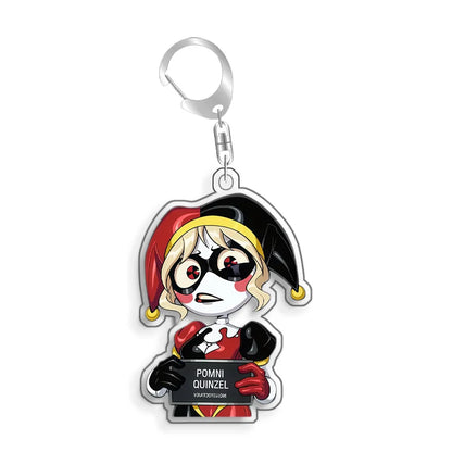 For The Amazing Digital Circus Ragatha Pomni Gangle Caine  Acrylic Selfmade Cute Cartoon Anime Keychain Pendant Toy Gifts 5cm
