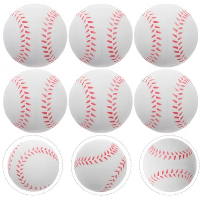 12pcs 6cm PU Baseball Soft Sponge Ball Toy Outdoor Sport Practice Trainning Base Ball Kids Decompression Indoor Outdoor Toy Ball