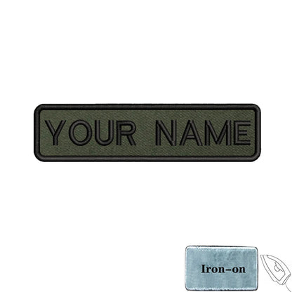 1PC 10cmX2.5cm Custom Name Flag Patch Badge Iron On Hook Loop Army green Netherlands Germany Russia France Belgium Italy Spain