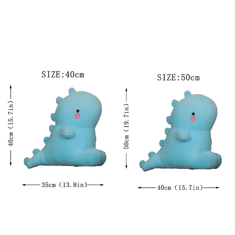 Color dinosaur plush toy,Squishy Dinosaur Doll Plush Toy, Sitting Soft Dino Plushie Colorful Little Cartoon Kawaii Animal Peluch