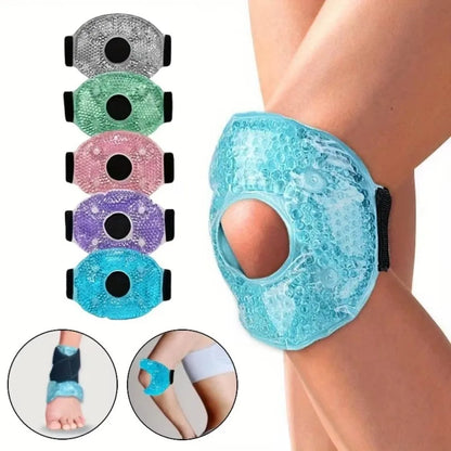 Reusable Soft Gel Ice Compress Strap Cold Soft Gel Bead PVC Skin-friendly Hot Cold Gel Ice Pad Adjustable Strap