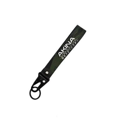 Initial D Car Keychain Nylon JDM Style Gift Lanyard Keyring Auto Key Steel Spring Clip Key Starp Key Pendant