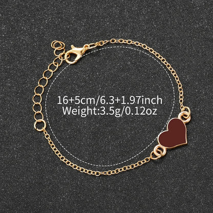 2PCS/Set Fashion Women Watches Casual Arabic Dial  Silicone Band Quartz Wristwatch Heart Bracelet Set Reloj Mujer (Without Box)
