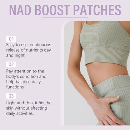 30/60/90pcs NAD+ Boosting Transdermal Patches For Anti Aging Enhance Energy Support Immune Cellular Health Body Wellness Patch