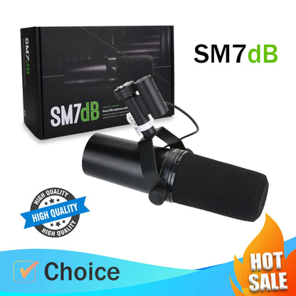 Metal SM7B/SM7DB Vocal Heart-Shaped Studio Dynamic Microphone For broadcast&Podcast&Game&Stream Media With Wide Frequency Range