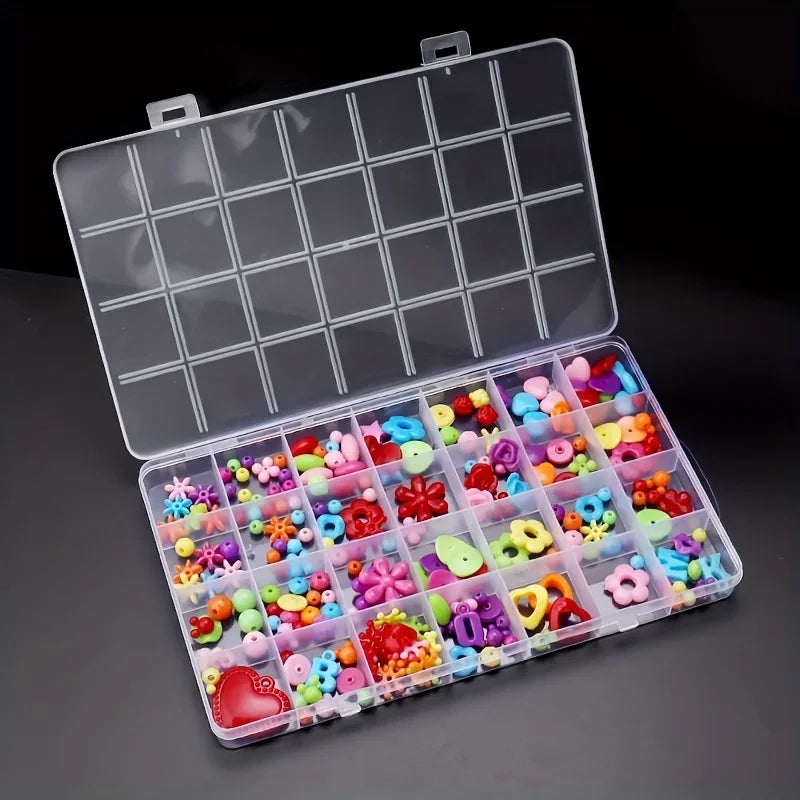 Practical 24/28 Grid Compartment Plastic Transparent Storage Box Earring Bead Screw Holder Case Display Home Organizer Container