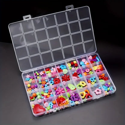 Practical 24/28 Grid Compartment Plastic Transparent Storage Box Earring Bead Screw Holder Case Display Home Organizer Container