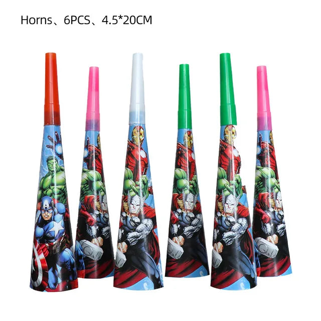 Avengers Marvel Party Decorations SuperHero Theme Tableware Kit Balloon Deco Happy Birthday Banner Supplies for Boys Favors Gift