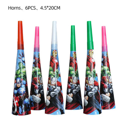 Avengers Marvel Party Decorations SuperHero Theme Tableware Kit Balloon Deco Happy Birthday Banner Supplies for Boys Favors Gift