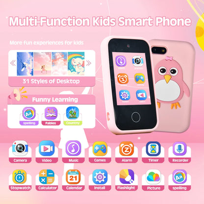 Children Phone Educational Toys MP3 Music Player Games Musical Toy Baby Mobile Selfie Camera Toys for Kids Birthday Gifts