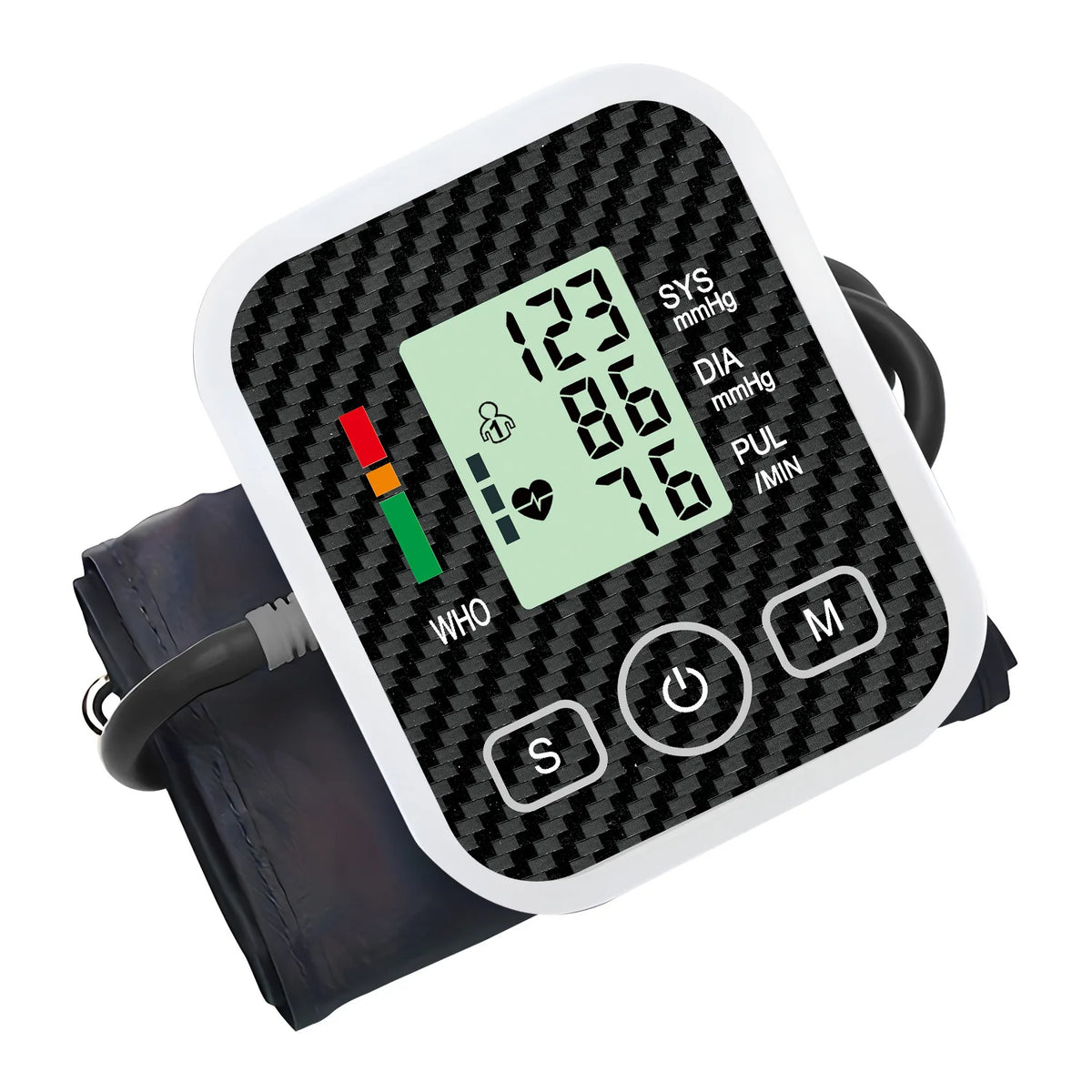 Upper Arm Blood Pressure Monitor Heart Rate Health Blood Pressure Detector Arm Cuff Digital BP Meter Pluse Automatic Tensiometer