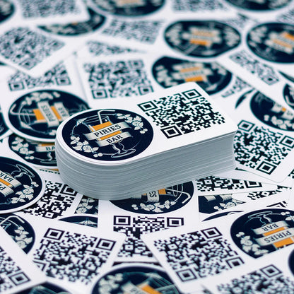 50/100pcs Custom QR Code Logo DIY Image Text Stickers Personalized Adhesive Labels for Social Media Wedding Birthday Brand Gifts