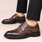 Summer New Leather Shoes Men's Business Hollow Holes Soft Bottom Men's Sandals Formal Wear Breathable Office Dress Shoes for Men