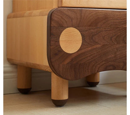 Solid Wood household Kindergarten Children's Bedside Table Apartment Dormitory Storage Cabinet Modern Kids Bedroom Nightstan