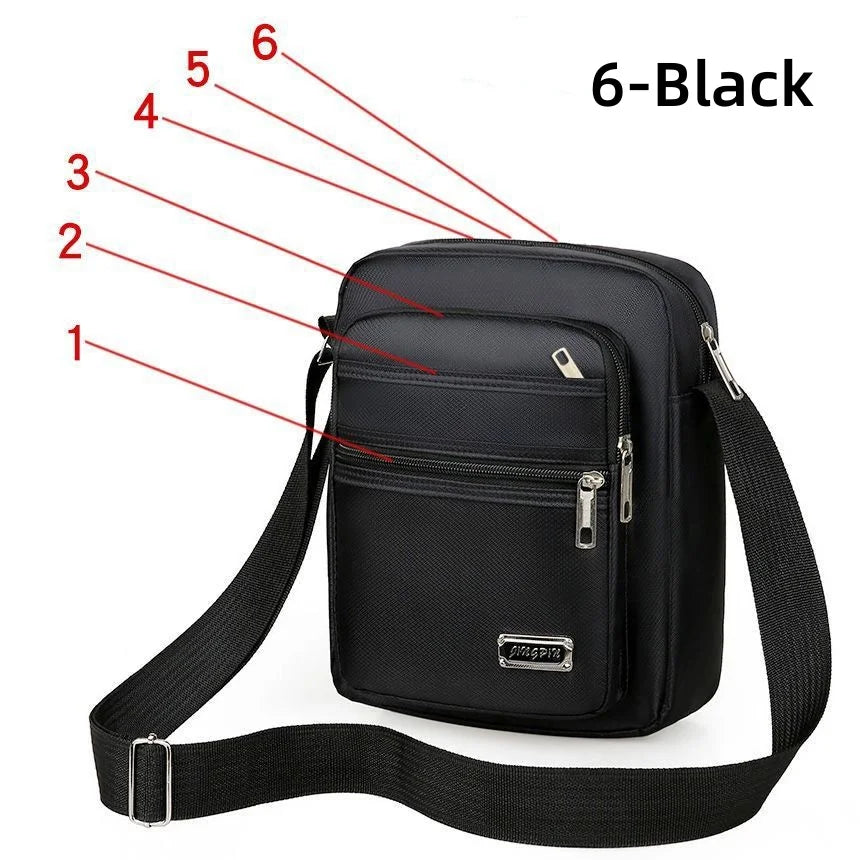 Waterproof Men Crossbody Bags Male Nylon Shoulder Bags Boy Messenger Bag Man Handbags For Travel Casual Large Satchel Grey Bags