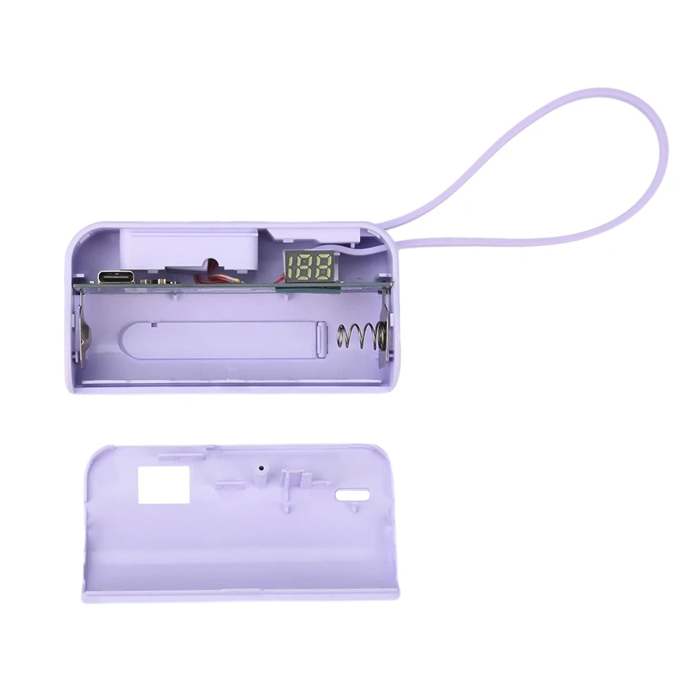 1x 21700 Mini Power Bank Case DIY Mobile Power Supply Battery Box kit Free Welding Type-C For Smart Phones Not Include Battery