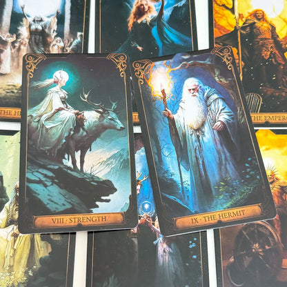 Druidic Tarot Cards 78pcs English Version Mysterious Divination Tarot Deck Board Game