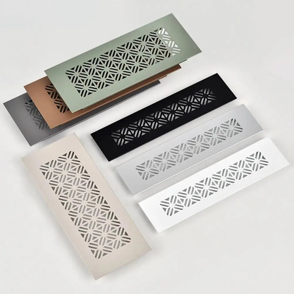 Aluminum Alloy Vents Cover Rectangle Louver Air Vent Decor 50/80mm Wide Breathable Mesh Hole Ornaments