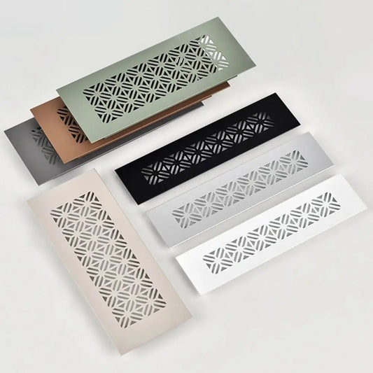 Aluminum Alloy Vents Cover Rectangle Louver Air Vent Decor 50/80mm Wide Breathable Mesh Hole Ornaments