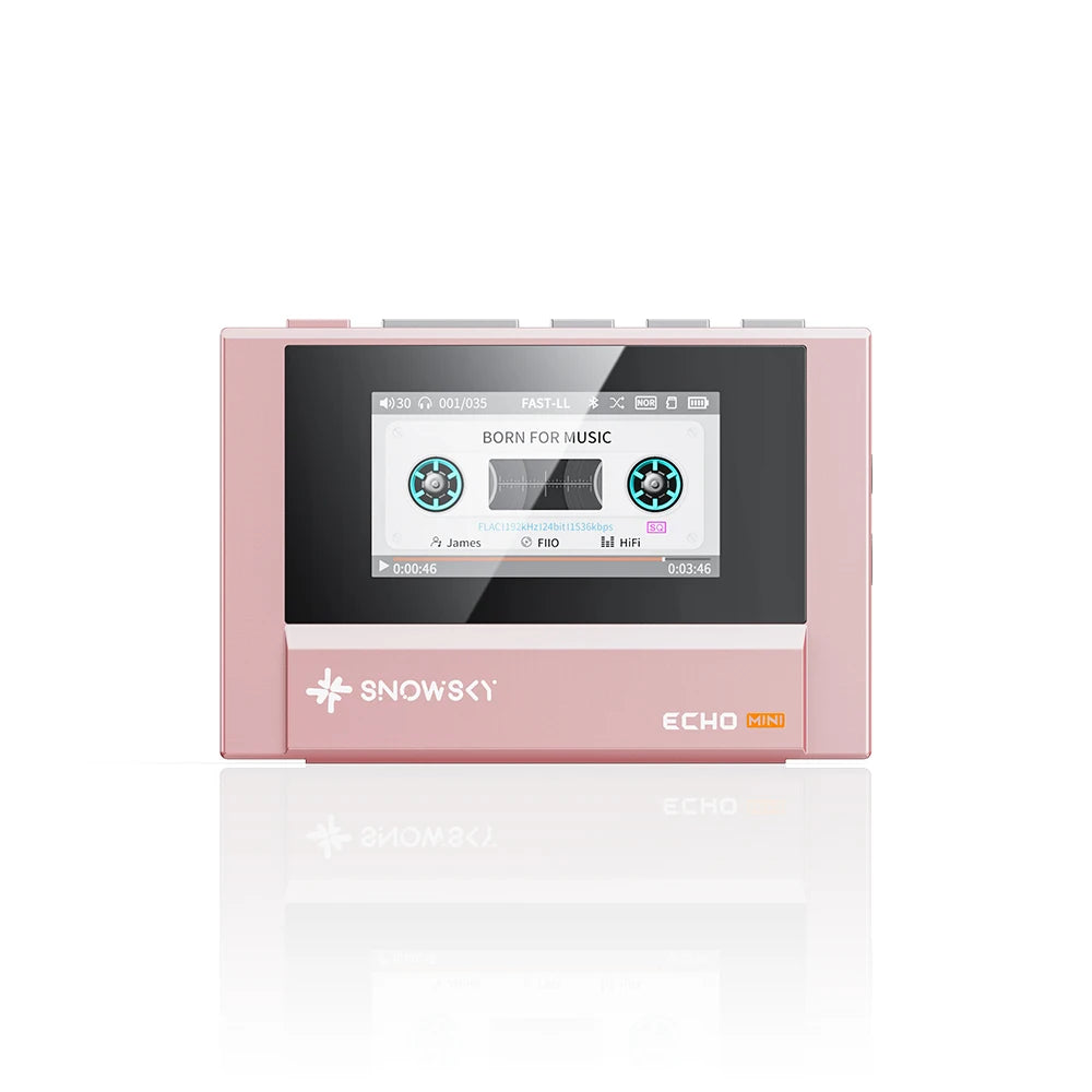 SnowSky/FiiO Echo Mini HiFi Bluetooth MP3 Pure Music Player, 15 godzin odtwarzania, wyjście słuchawkowe 3,5 mm/4,4 mm