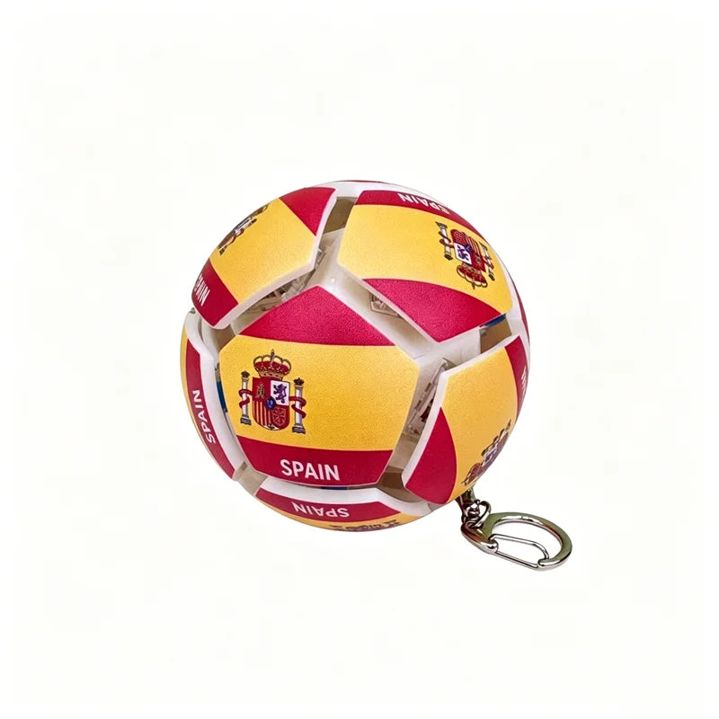 Soccer Ball Fidget Button Keychain Clicky Stress Relief Toy 3D Soccer Football Sport Ball for Men Women Car Key Handbag Gift