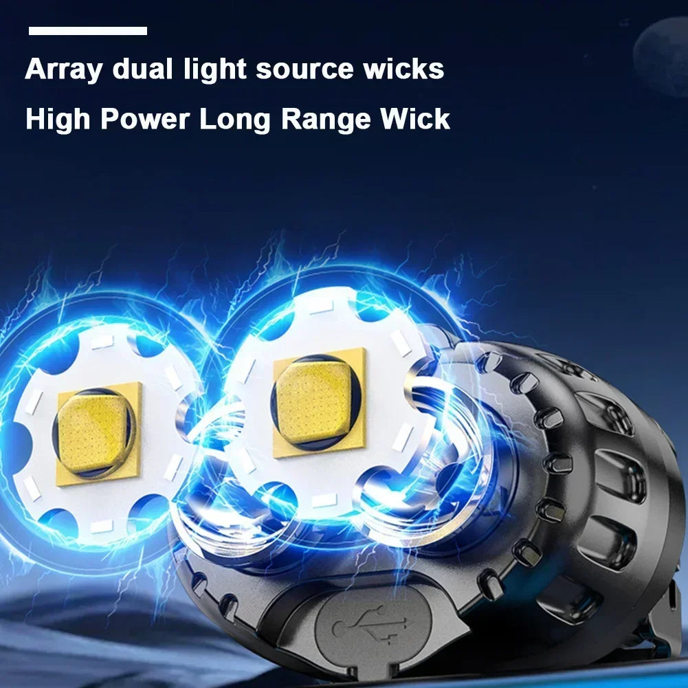 500 Lumen USB Rechargeable Headlamp Motion Sensor Bright LED Running Fishing Flash Head lamp Headlight Infrared Sensor Light