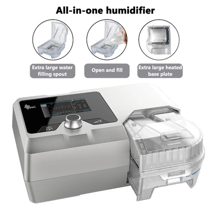 BMC G2S B20A BiPAP Machine Sleep Apnea Bi-level CPAP Auto S Ventilator with Humidifier Mask Quiet Anti Snoring Data Report