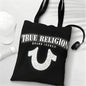 True Religion Storage Bags Lightweight Eco Friendly Fashionable Multi Purpose Large Capacity Canvas Shoulder Tote
