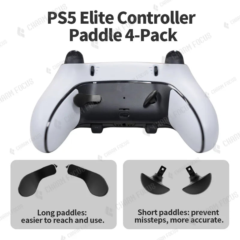 10-in-1 Plastic Thumbstick Joystick Cap for PS5 Edge Controller Analog Joystick 6 Swap Stick 4 Paddle and D-Pad Accessory