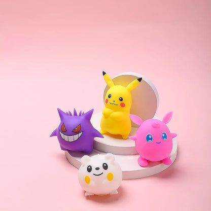 Soft Pikachu Gengar Jigglypuff Slow Rebound Stress Relief Toy Cute Kawaii Squeezing Doll Adult Stress Relief Gift