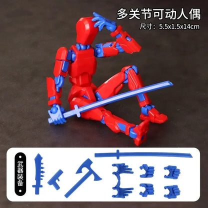 13 Action Figure Titan Multi-Jointed Movable Shapeshift Robot T13 Action Mannequin Character and Dog Figure Toys gifts for kids