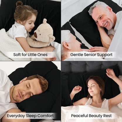 2Pcs Pack Microfiber Pillowcases Solid Color, Envelope Closure, Machine Washable, Woven Fabric, for Bedroom, Living Room