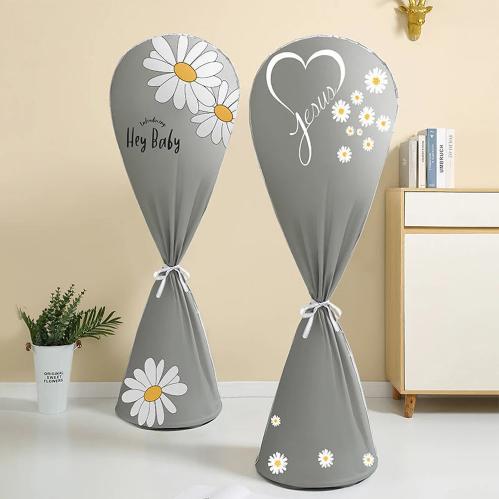 1pc All-inclusive Waterproof Fan Dust Cover Household Floor Fan Cover Washable Pedestal Fan Standing Fans Protective Cover