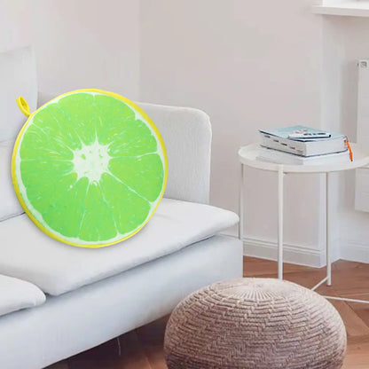 Cartoon Fruits Print Round Bar Chair Cushion Cover Anti-Slip Seat Cushion Slipcover Soft Stool Cushion Covers For Living Dining