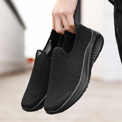 Outdoor Mesh Men Loafers Summer Man Casual Shoes Platform Walking Sneakers Comfortable Breathable Running Jogging Sport Shoes