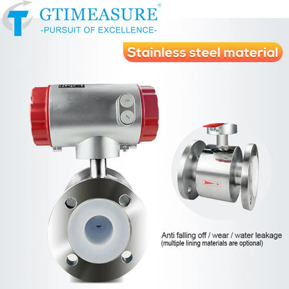 Digital Electromagnetic Flow Meter with LCD Display  for DN15 to DN300 Pipes  Pulse and 4-20mA Output
