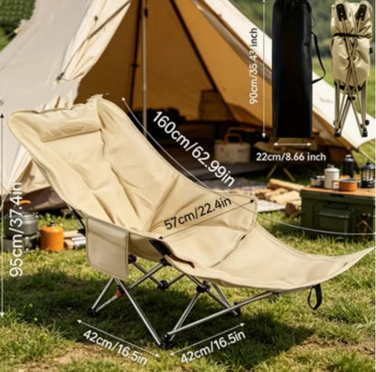 Folding Camping Chair with Armrests, Portable Outdoor Lawn Chair with Detachable Headrest Lightweight Fishing Chair for Picnic