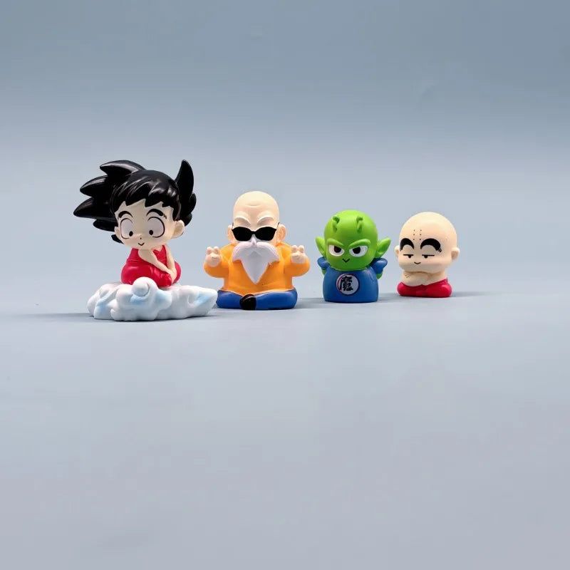 Dragon Ball Anime Figure Son Goku Master Roshi Piccolo Krillin Q Version Figure Model Toy Pvc Car Decoration Collection Gifts